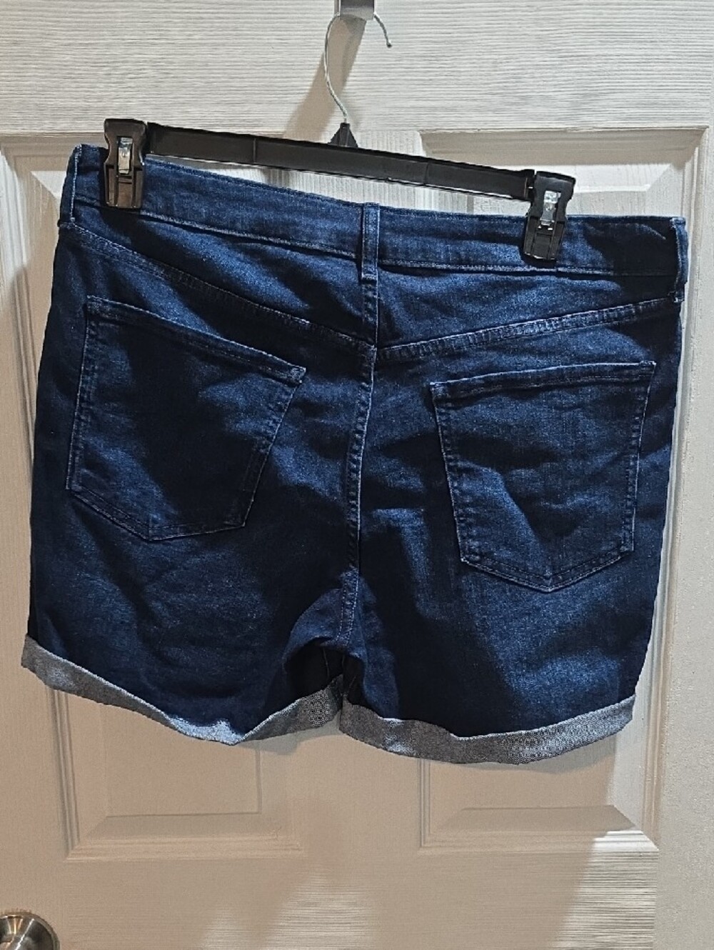 Old Navy Dark Blue Rolled-Hem Denim Shorts - Picture 2 of 5